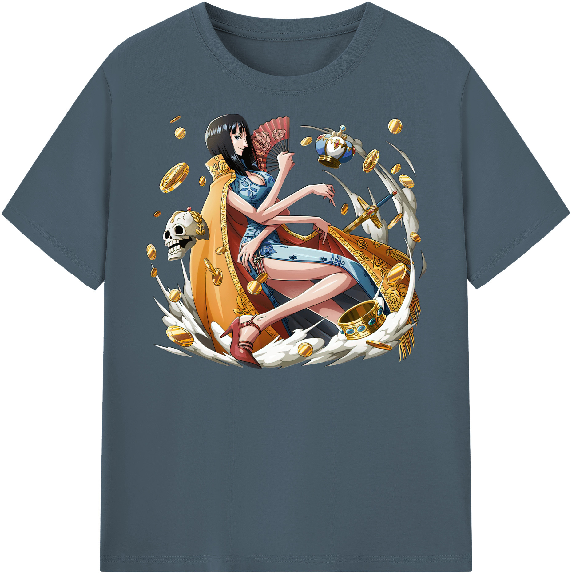 ワンピース ニコ・ロビン ONE PIECE Nico Robin 綿100％半袖Tシャツ（フロントプリント）